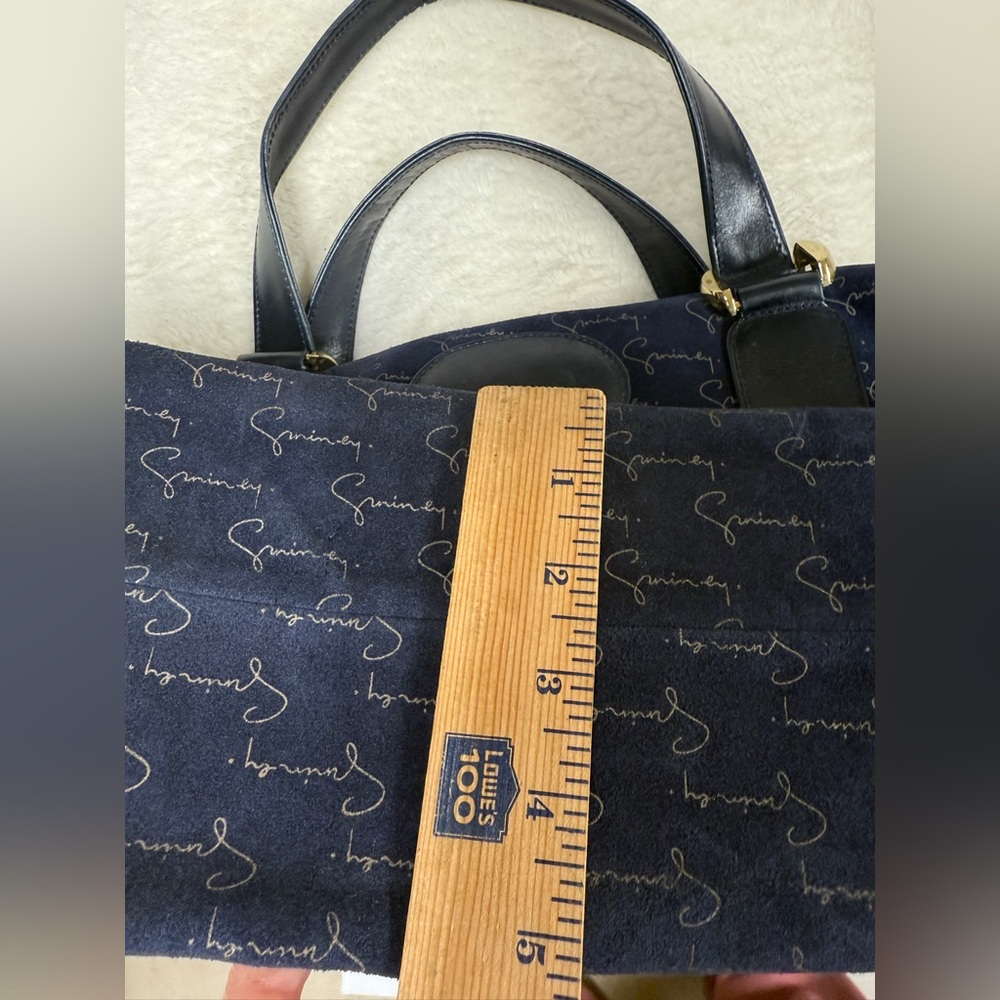 SAC GIVENCHY BLUE SUEDE BOSTON BAG handbag purse‎ VTG - Picture 7 of 9